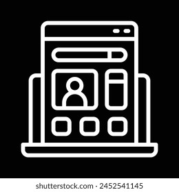 online person document icon outline