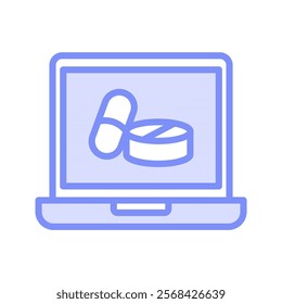 Online Pharmacy duotone line icon , vector, pixel perfect, illustrator file