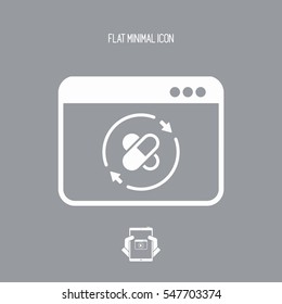 Online pharmacy full services - Vector flat icon