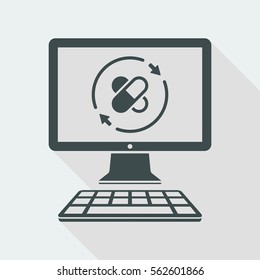 Online pharmacy full services - Vector flat icon