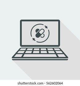 Online pharmacy full services - Vector flat icon