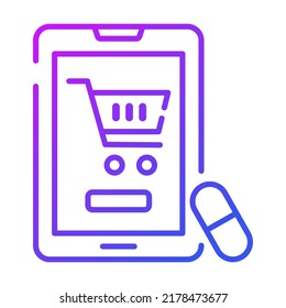 Online-Apotheke Moderne Konzepte, Vektorgrafik