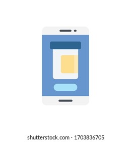 Online Pharmacy Vector Flat illustration. Corona virus pandemic icon.