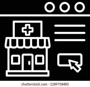 Online Pharmacy vector icon. Can be used for printing, mobile and web applications.