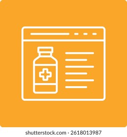 Online Pharmacy vector icon. Can be used for printing, mobile and web applications.