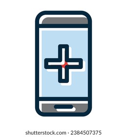 Online Pharmacy Vector Thick Line Filled Dark Colors Icons For Personal And Commercial Use.

