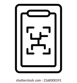 Online phone museum icon outline vector. Pass ticket. Old history