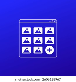 online photo gallery, vector design