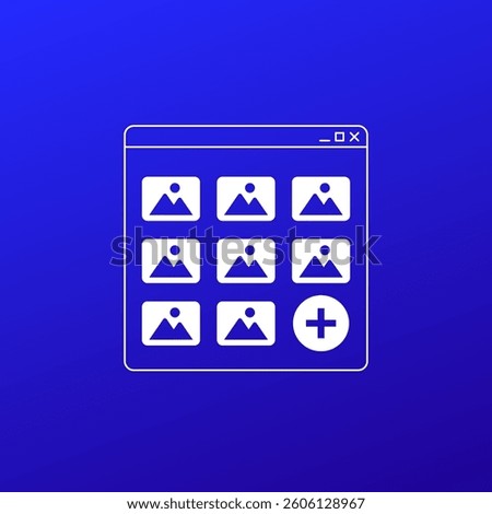 online photo gallery, vector design