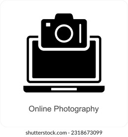 Online Photography and photo icon concept