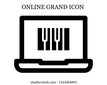 online Piano icon. Editable online Piano icon for web or mobile.
