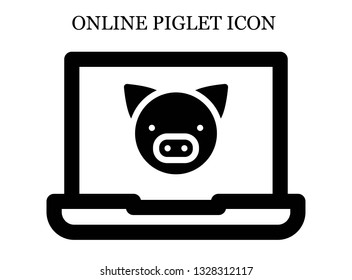 online Pig icon. Editable online Pig icon for web or mobile.