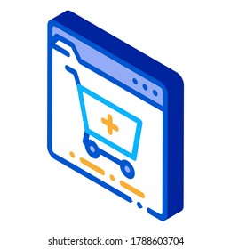 Online Pills Shop Icon Vector. Isometric Online Pills Shop sign. color isolated symbol illustration