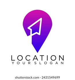 mapas de logotipo de ubicación de pin en línea, vector de icono de ilustración de línea 