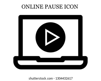 online Play icon. Editable online Play icon for web or mobile.
