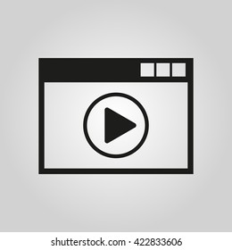 Online player icon. vector design. symbol. web. graphic. JPG. AI. app. logo. object. flat. image. sign. eps. art. picture - stock vector