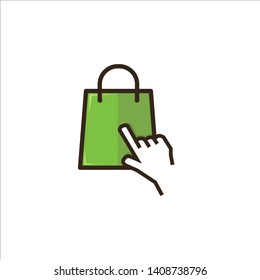 
the online pointer design shopping click icon