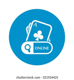 Online poker icon. 