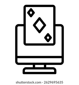 Online Poker Icon Element For Design