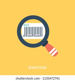 
Online portals offer a special order number to track the package, this concept is iconised by using barcode, hand lense and number
