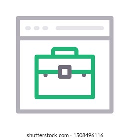 online portfolio thin line vector icon