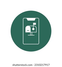 Vektor-Vektorsymbol für Online-Postdienste mit angesagten Hintergrundfarben, die leicht bearbeitet oder geändert werden können

