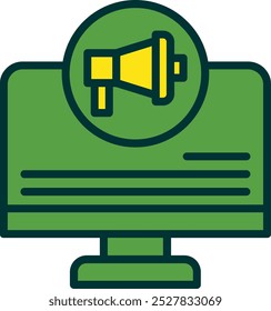 Design De Ícone De Vetor De Duas Cores Preenchido De Pr Online