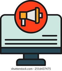 Design De Ícone De Vetor Preenchido Por Linha Online