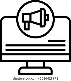 Design De Ícone De Vetor De Linha Online