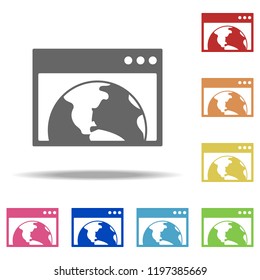 online presence icon. Elements of Seo & Development in multi colored icons. Simple icon for websites, web design, mobile app, info graphics