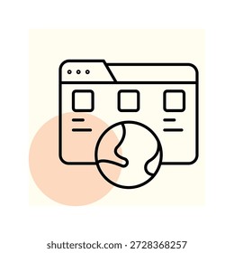 Online Presence vector, pixel perfect, illustrator file 