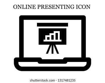 online Presentation icon. Editable online Presentation icon for web or mobile.