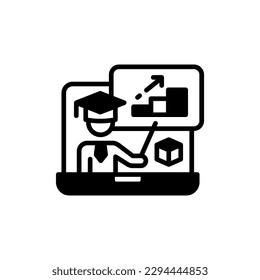 Online Presentation icon in vector. Illustration
