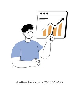 Online presentation  Modern illustrations. Eps 10 file on transparent background