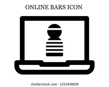 online Prisoner icon. Editable online Prisoner icon for web or mobile.