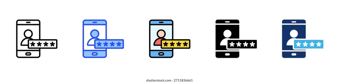 Colección de iconos de privacidad en línea con varios estilos