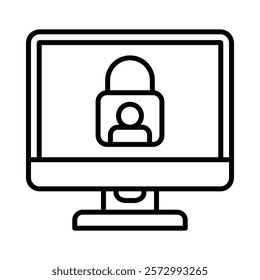 Online Privacy Icon Element For Design