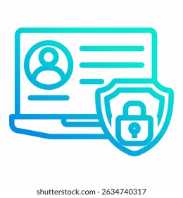 Elemento de icono de privacidad en línea para el diseño