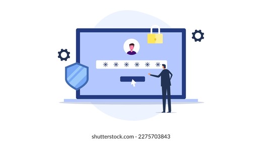 Online privacy protected by security software, Digital privacy, Personal data protection - vector illustration with icons