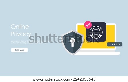 Online privacy vector illustration concept
