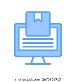 Online Produkt Symbol blau Vektorgrafik