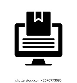 Ilustração Online do Vetor de Glifos do Ícone do Produto