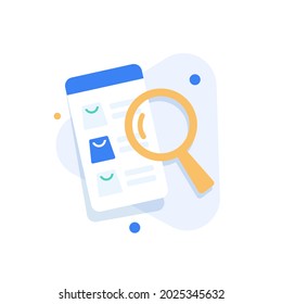 online product search,flat design icon vector illustration