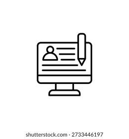 Online Profile Editing And Content Creation On Desktop