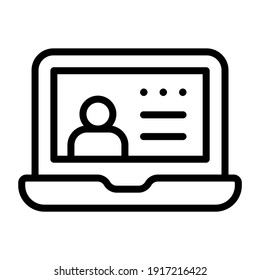 Online Profile Icon, Editable Vector