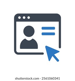 Online Profile Icon On White Background