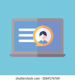 Online profile icon, vector and glyph