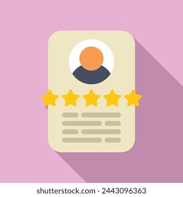 Online profile rating icon flat vector. Button rank grin. Excellent degree scale