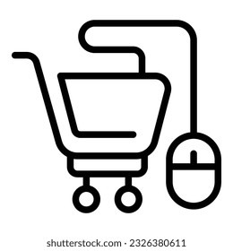 Online promotion cart sale icon outline vector. Special marketing. Price gift