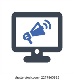 Icono de promoción en línea, Vector Graphics